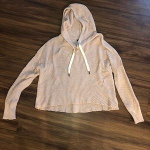 American Eagle Pale Blush Hooded Sweater